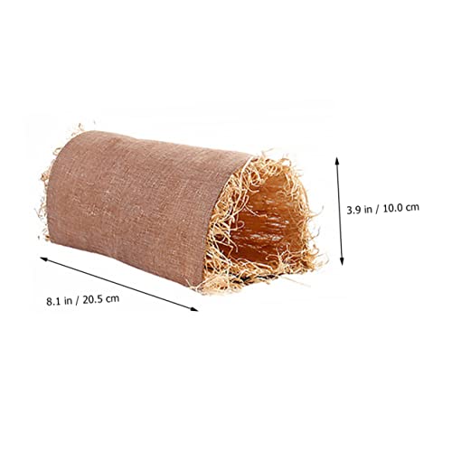 INOOMP Rabbit Tunnel Nest for Small Pets Wear Resistant Grass Linen - size: M