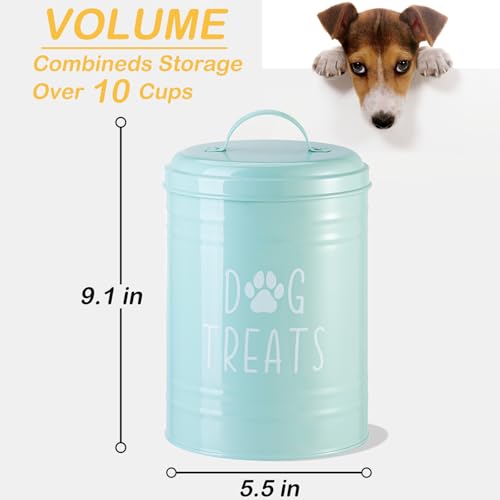 Dog Treat Container Airtight, 9.1''Hx5.5''W, 10 Cup Capacity (Green) - color: Green - Single