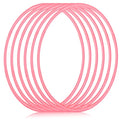 Shappy 6 Pcs Exercise Hoop Set Detachable Adjustable - color: Pink, size: 26 Inch