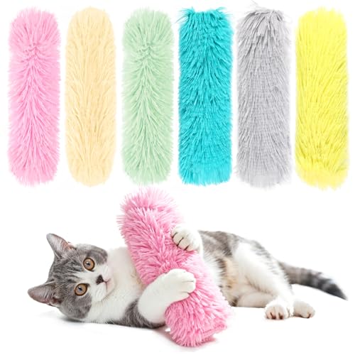 Cat Toys Pillows 6Pcs Catnip Kicker Toys for Cats Promotes Kitty Exercise - color: ZH-01