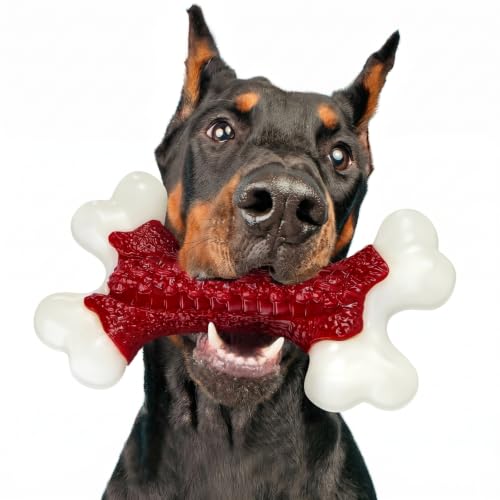 Kseroo Tough Dog Chew Toys for Aggressive Chewers 20-90lbs, Red - color: 1PC-Beef-Red