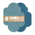 OHMO Large Lick Mat for Dogs&Cats, Cactus Shape, 2pcs, Dark&Light Blue - color: Dark Blue+Light Blue, size: 9.9"L x 9.9"W