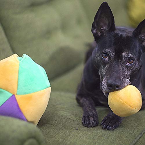 Midlee Hide a Ball Puzzle Dog Toy with 10 Plush Squeaker Balls (Small) - size: Small