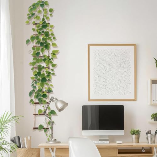 Wooden Rope Ladder Wall Hang, 1 Piece 120×15cm Wooden Branch Ladder Climbing Plants Trellis Hanging Ornaments for Home Decoration - size: 15*120cm
