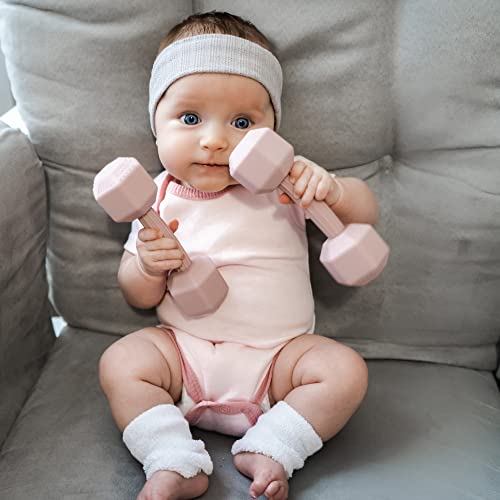 Baby Dumbbell Toy - Silicone Infant Rattle Teething Toy Teether Toddler Sensory Toy Durable Safe Exercises Workout Weight - Great Gift for Girls and Boys (1pcs - Green) - color: Green