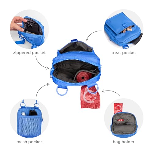 Ubbi Dog Treat Pouch for Training & Walking, Blue - color: Blue