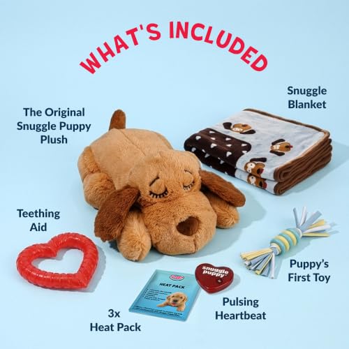 Snuggle Puppy Essentials Starter Kit, Heartbeat Toy & Blanket - Biscuit - color: Neutral