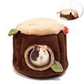 Guinea Pig Hideout Hamster Cage Accessories,Stump Style Soft Washable Hedgehog,Ferret,Rat Hammock for Cage,Chinchilla,Ferret, Bunny Bed,Small Animal Houses & Habitats(M) - size: Medium