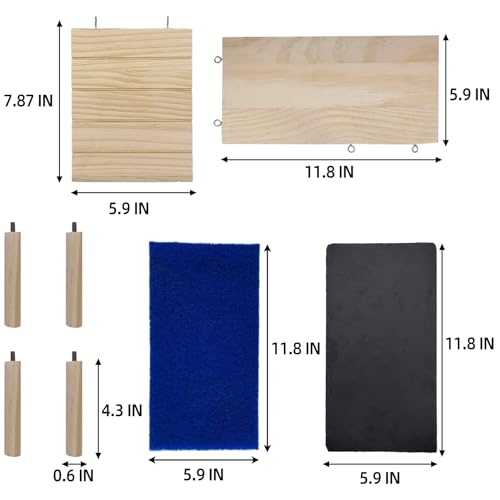 Bearded Dragon Basking Platform Reptile Hideout Climbing Tank Accessories - size: Medium