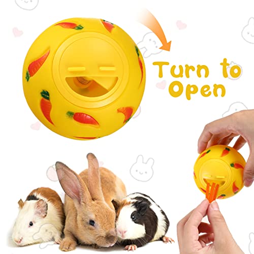 LEIFIDE 9 Pack Stack up Bunny Cups and Treat Ball for Bunny Toys Rabbit Food Dispenser Rabbit Stacking Cups Snack Ball Toys Plastic Nesting for Small Animals Rabbits
