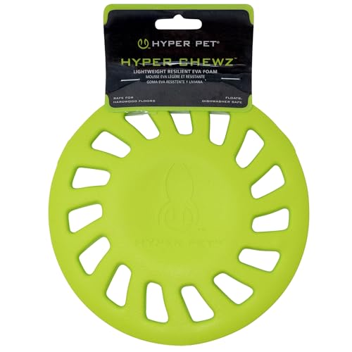 Hyper Pet Chewz Hubcap Round Lightweight EVA Foam Dog Toy, 1 Pack, Green - size: One Size, style: Hubcap