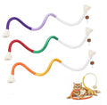Cat Chewing Ropes Toys 3pcs with Refillable Natural Catnip, Safe Teeth Cleaning Chew Toy for Indoor Kittens, Interactive Cat Nip Kitty Toys for All Breeds (27.5 Inches)