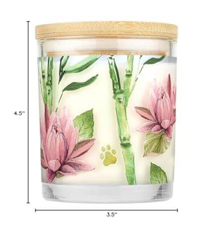 Bamboo Watermint Candle Pet Friendly Plant-Based Wax, Pet House - color: Bamboo Watermint, size: Pack of 1