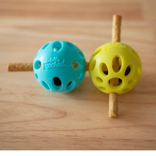 Messy Mutts Totally Pooched Huff n Puff Ball, 3.1 Inch, Puzzle, Teal - color: Teal