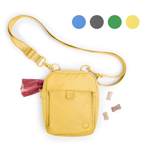 Ubbi Dog Treat Pouch for Training & Walking, Yellow - color: Yellow