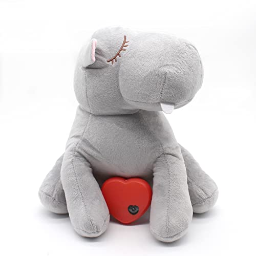 Puppy Heartbeat Toy with Heartbeat Sleep Aid Dog Anxiety Relief Toy(Gray) - color: gray