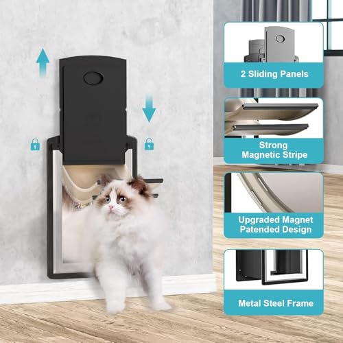 ClawJaw Small Exterior Wall Steel Cat Door for Wall - size: Small