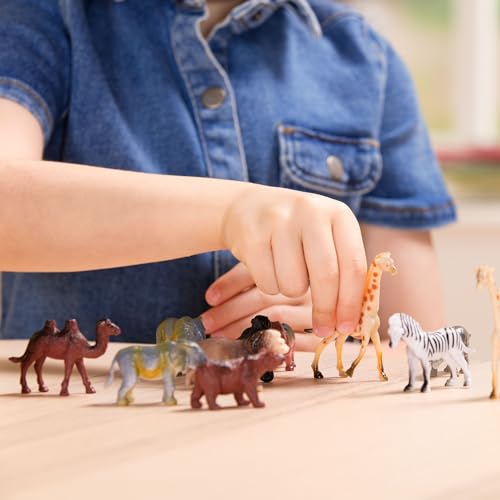 Terra by Battat Wild Animal Figurines Tube, 60 Mini Safari Figures, Animals - style: Wild Animals in Tube