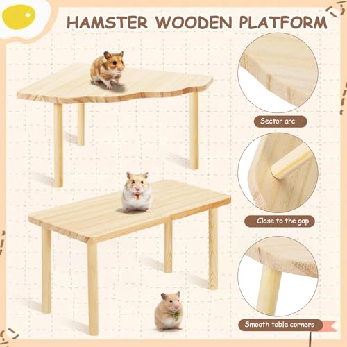 Breezehug 4 Pcs Hamster Cage Accessories Hamster Platform Toy, Climber - style: Climber