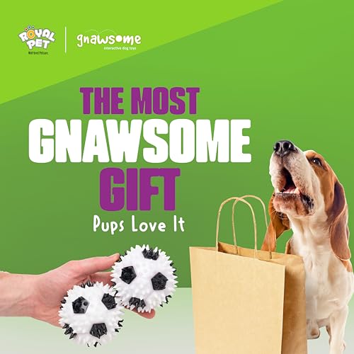 Gnawsome Squeaker Soccer Ball Dog Toy - Medium, Promotes Dental and Gum Health for Your Pet, Colors Will Vary, All Breed Sizes, 3.5" (Pack of 12) - size: 3.5" (Pack of 12)