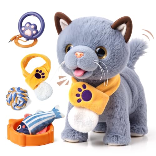 TUMAMA Walking Cat Toys, Cat Toys for Kids Age 2 3 4 5+ Years - color: Blue