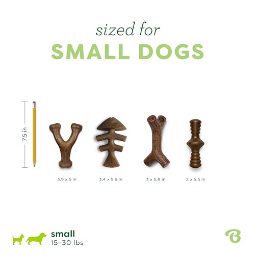 Benebone Small 4-Pack Dog Toys for Aggressive Chewers – Under 30 lbs - size: Small, style: 4 Pack
