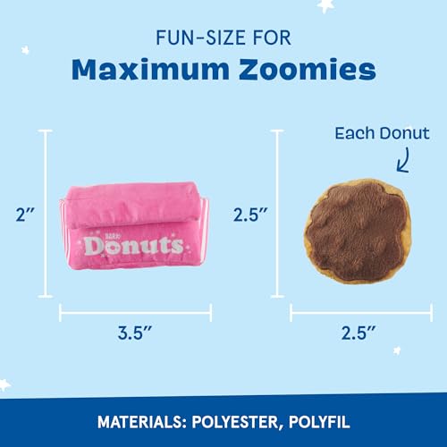BarkBox Barker's Dozen Donuts 4-in-1 Interactive Plush Dog Toy - color: Donuts