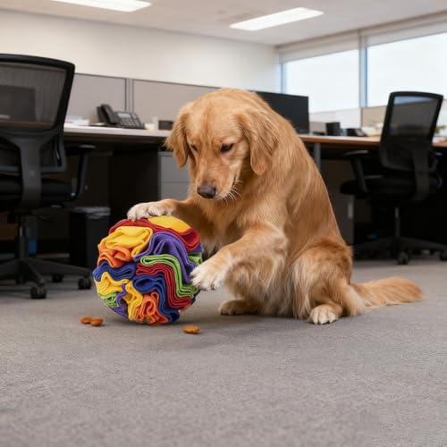 Pet Snuffle Ball for Small Dogs, Washable Reusable Dogs Training Stress Relief Dog Enrichment Toys Treat Tools (Candy) - color: Candy