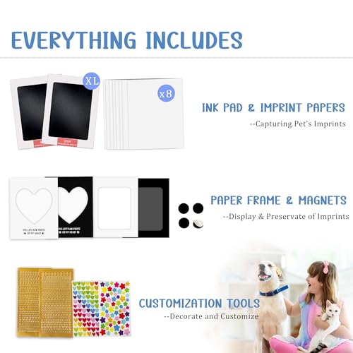 MYPAWLETS Inkless Paw Print Kit,Ink Pads for Dog,Cat,2 Pack-L - size: Large (2 Pack)