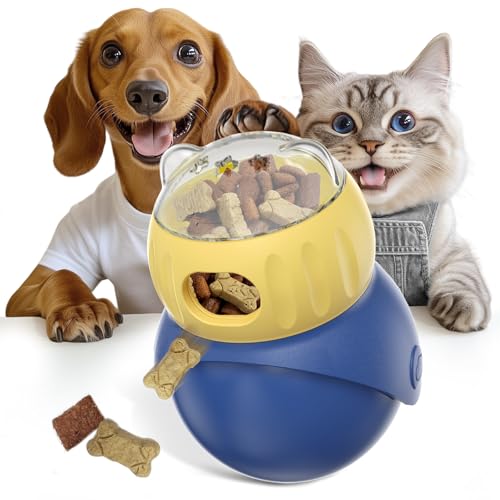 Cat Treat Dispenser Toy Interactive, Adjustable Puzzle Feeder Toys for Cats