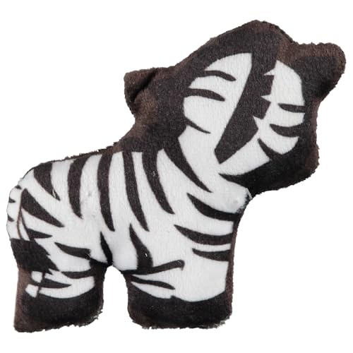Cudlie 3 Pack Plush Dog Chew Toys – Soft Squeaky Puppy Toys for Small Dogs– 4" Durable, Cute & Safe Pet Toy Gift Set (Food, Fruit, Farm, Zoo & Safari Animal Themes) - color: Elephant Lion Zebra, style: 3 Pack 4 Inch