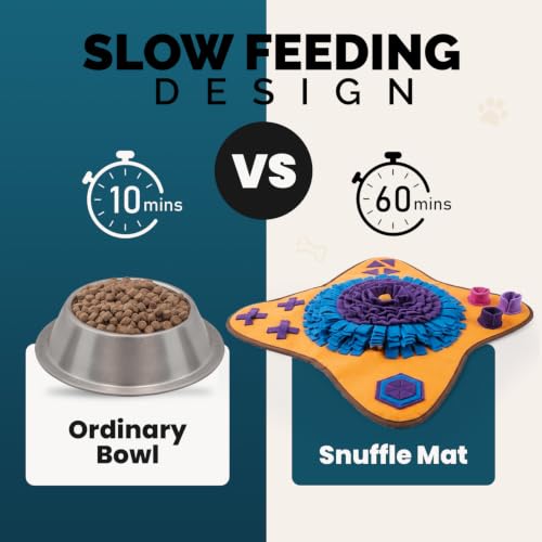 PET ARENA Adjustable Dog Snuffle Mat, Interactive Feeding Enrichment Toy - color: Large Colorful - Snuffle mat