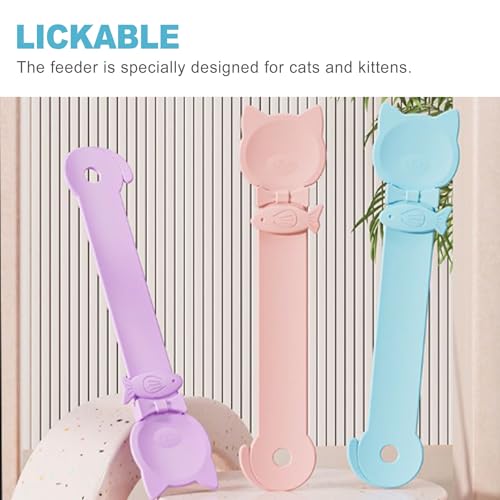 CoguZed 3 Pack Cat Treat Strip Feeder – Squeeze-Activated Multi-Function Tool for Churu, Wet Food & Lickable Treats Durable Plastic for Cats with Dental Issues