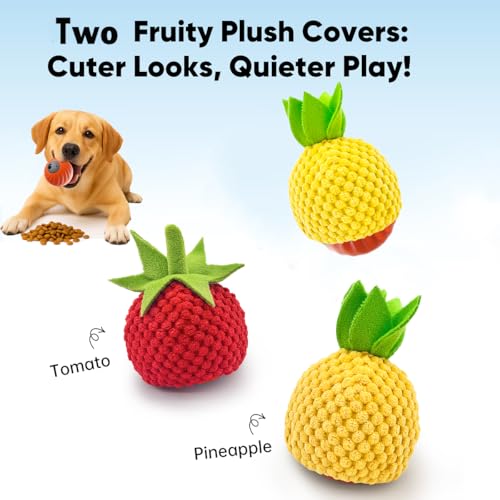FUNNYDUCK Interactive Dog Toys, Treat Dispensing Dog Feeder Puzzle for Dogs - color: Feeding-orange