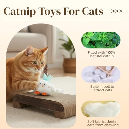 Catnip Toys for Cats, 5 Pack Interactive Cat Toys Set - color: 5Pack-Mouse-1