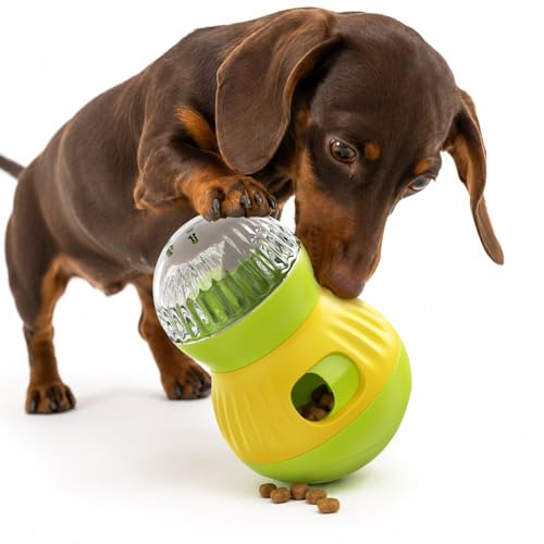 Interactive Dog Toys Adjustable Treat Dispensing Ball (Green) - color: Green