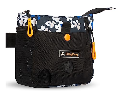 OllyDog Backcountry Day Bag | Hands-Free Dog Training Treat Pouch | Fanny/Hip Pack with Zipper Closure & Built-in Poop Bag Dispenser | Removable Waist Clip (Lotus) - color: Lotus
