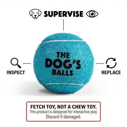 The Little Dog’s Balls Small Dog Tennis Balls 6-Pack Blue Floats in Water - color: Blue, size: 6 Small Tennis Balls