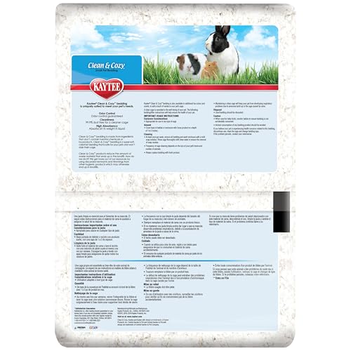 Kaytee Clean & Cozy Paper Bedding for Small Animals, White, 100 Liter - size: 100 Liter