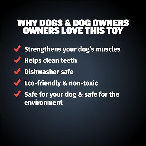 Bully Max Chew Ring Toy Long Lasting Dog Chew Toy for Power Chewers, Big Dogs, & Pit Bulls. Improves Mental Health, Keeps Dogs Busy for Hours. - color: Red (Adult/Large)