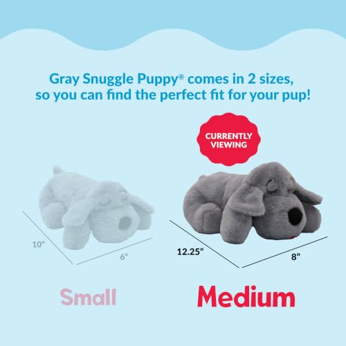 Snuggle Puppy Heartbeat Toy, Calming Comfort, Medium Breeds - Gray - color: Grey