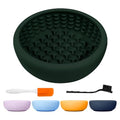 Dog Slow Feeder Licking Bowl,Anxiety Relief Treat Dispenser, Non-Slip Anti-chocking Pet Dish, Interactive Puzzle Toy for Small Medium Breed,Freezable BPA Free Silicone Dishwasher Safe - color: green, size: S