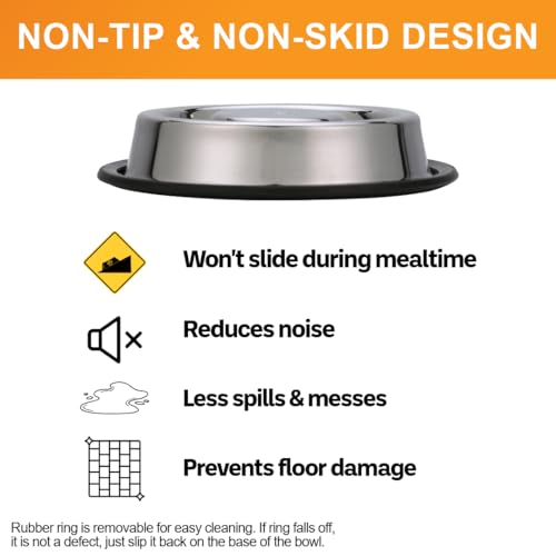 Neater Pet Brands Stainless Steel Slow Feed Bowl - Non-Tip & Non-Skid - Stops Dog Food Gulping, Bloat, Indigestion, and Rapid Eating (.75 Cup) - size: .75 Cup - Non Tip