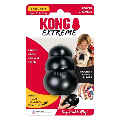 KONG Extreme Dog Toy, Natural Rubber Chew, for Small Dogs (Pack of 2) - size: Small(2-Pack)