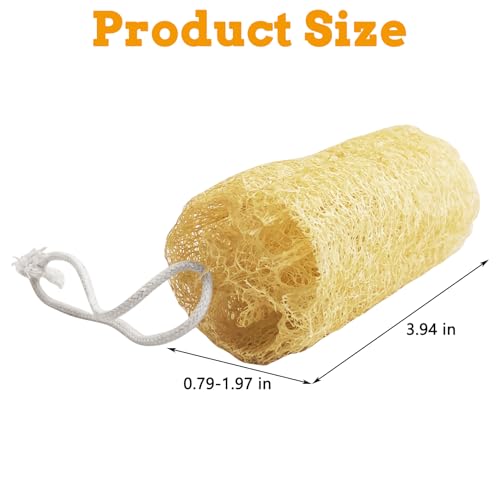 12 Pcs Rabbit Chew Toys Natural Bunny Loofah Chew Toy Chinchilla Teeth Grinding Toys Guinea Pig Fibre-Rich Treats Enrichment Bunny Accessories for Rabbits Hamster (S) - color: S- (12 PCS)