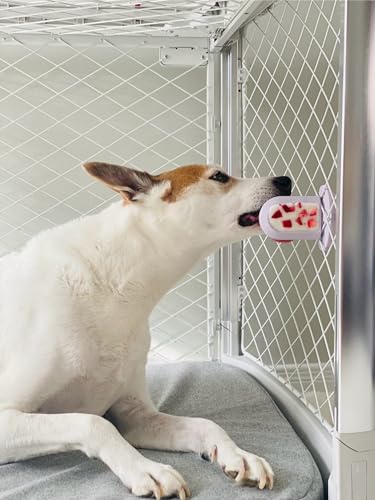 Diggs Groov Crate Training Aid for Puppies and Nervous Dogs – Calming Lick Mat for Crate Training & Separation – Puppy Enrichment Toy with Freezer Shell – BPA-Free – (Ice) - color: Ice