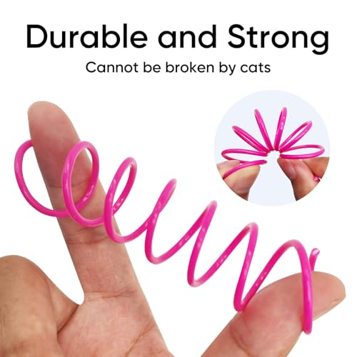 Cat Toys for Indoor Cats, 60 Pack Interactive Cat Spring Toys - color: 4-Color, size: 60 Packs