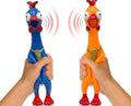 Squeeze Me Rubber Chicken Toy | Screaming Squeaky Chicken for Kids & Dogs | Novelty Prank Gag Gift (2 Pack Solid) - style: 2 Pack Solid