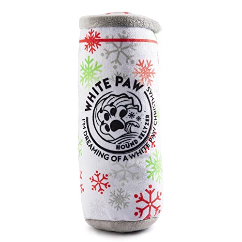 Haute Diggity Dog White Paw Can Plush Dog Toy, Drink Parody Chew Toys - color: WP - Howliday (White, Orange, Black), size: One Size