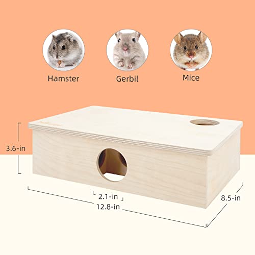 Niteangel Multi-Chamber Hamster House Maze: 2 Entrance 6 Rooms Maze Habitat - size: 6-Room Small